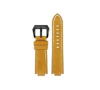 Convexe 24 * 14mm 24 * 16mm Compatible avec CASIO G-shock GST-B400/ GST-B200 en cuir de vachette bracelet de montre(Khaki-black,14mm)