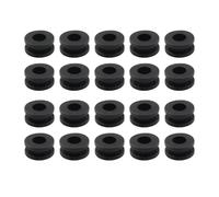 Convient aux carénages de couvercle latéral de moto, œillets en caoutchouc, joints, noir(20pcs)