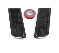 Convient aux panneaux de ventilation capot universels 17 x 5 pouces, ensemble garnitures panneau refroidissement par air en ABS noir, 1 paire(Carbon filter black)