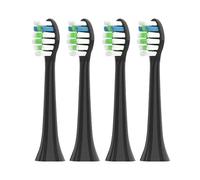 Convient aux têtes de rechange for brosses à dents électriques Evowera Planck O2, dureté moyenne, aspirateur(4PCS Black)