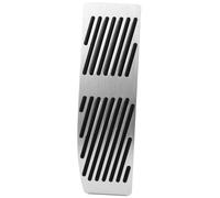 Convient for B/M/W/Série 3 5 E30 E32 E34 E36 E38 E39 E46 E87 E90 E91 X5 X3 Z3 Accélérateur Frein Repose-pieds Pédale Pads Accessoires de voiture(Footrest 1pc Silver)