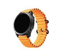 Convient For Garmin 22 26 Mm Camo Ocean Silicone Bracelet À Dégagement Rapide Convient For Fenix5 5XPlus 6 6XPro 7 7X Bracelet De Montre /Intinct1 2 Ceinture(Orange,22mm)
