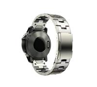 Convient for Garmin Quick Fit Bracelet de montre en métal titane, adapté for Fenix 7X 7 6X Pro 5X Plus/Instinct/Epix Bracelet 22 mm 26 mm(Titanium color,26mm)