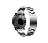 Convient for Garmin Quick Fit Bracelet de montre en métal titane, adapté for Fenix 7X 7 6X Pro 5X Plus/Instinct/Epix Bracelet 22 mm 26 mm(Silver,26mm)