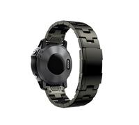 Convient for Garmin Quick Fit Bracelet de montre en métal titane, adapté for Fenix 7X 7 6X Pro 5X Plus/Instinct/Epix Bracelet 22 mm 26 mm(Titanium gray,26mm)
