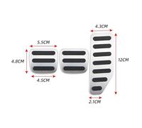 Convient for Isuzu D-MAX 2024 2023 2022 2021-2017 couvre-pédale accélérateur de frein patins antidérapants accessoire en acier inoxydable pédale de voiture(MT)