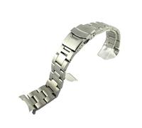 Convient for Seiko Bracelet en acier inoxydable massif 20 mm 22 mm Bracelet de sport for homme Srpd Convient for Skx007/Skx009 SRPD63K1 Bracelet à extrémité incurvée Jubilee(Type A with logo,20mm)