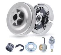 Convient for tronçonneuse 3/8" 7 Dents Embrayage et pignon Precision Design MS290 pièces de Rechange avec rondelle à Aiguille et engrenage à vis sans Fin E-Clip