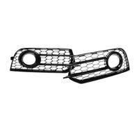 Convient pour AUDI A1 8X 2010-2014 1 paire de calandre de phare antibrouillard avant de course en maille nid d'abeille pour voiture(Black)