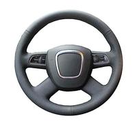 Convient pour Audi A4 B7 B8 2004-2011, Housse de Volant Cousue à la Main, Housse de Volant Noire, Accessoires de Volant, Cuir
