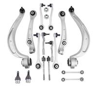 Convient pour Audi A4 B8 8K A5 8F7 8T3 M12 2008-2009 8K0407693N 8K0407505A 16x bras de commande inférieurs supérieurs avant