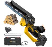Convient pour batterie Dewalt de 18 V, mini tronçonneuse sans fil sans balais de 15,2 cm, tension de chaîne sans outil et huileur automatique, scie électrique à main sûre pour couper des branches