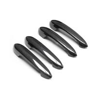 Convient pour BMW Série 6 GT G32 2018-2023 - Accessoires en fibre de carbone véritable pour poignée de porte - Autocollant extérieur - Garniture de poignée de voiture (2 portes - sans capteur) (4