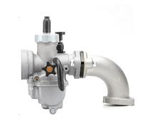 Convient pour carburateur à bride avec gicleurs, ensemble de collecteur d'admission coudé CNC 2T 4T Pit Bike ATV, adapté aux accessoires de moto Yamaha Carburateur kit Carbu pour Moteur(PE17mmFLSPKit)