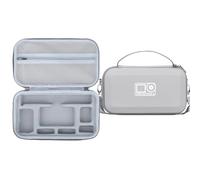 Convient pour DJI Osmo Action 6 Étui de rangement en PU haute capacité avec bandoulière, Gris avec motif, /