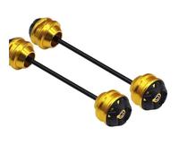 Convient pour ER-6N Convient PourER-4F CNC Essieu Fourche Roue Crash Sliders Cap Chute Protection Pad Kits(One Pair Gold)