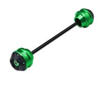 Convient pour ER-6N Convient PourER-4F CNC Essieu Fourche Roue Crash Sliders Cap Chute Protection Pad Kits(Rear Green)