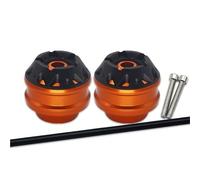 Convient pour ER-6N Convient PourER-4F CNC Essieu Fourche Roue Crash Sliders Cap Chute Protection Pad Kits(Front Orange)