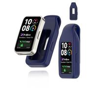 Convient pour Huawei Band 10/Band 9, coque de protection en silicone, design à clip portable, s'adapte confortablement sans tomber, trous précis, anti-chute et anti-rayures, lavable, bleu