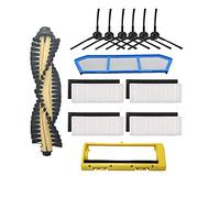 / Convient pour Ilife A4 A4S A40 Pièces Aspirateur Filtre HEPA Filtre Primaire Brosse Latérale Couvercle de Brosse à Rouleau Mop Chiffon (Color : Yellow)
