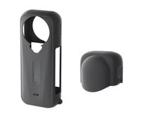 Convient pour Insta 360 X4 Air Étui De Protection en Silicone Housse De Protection pour Appareil Photo De Sport (Ensemble Noir)