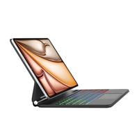 Convient pour iPad Air 13" (M32025/M22024) et iPad Pro (3e/4e/5e/6e génération), support cantilever flottant, clavier magnétique avec pavé tactile/rétroéclairage multicolore, noir