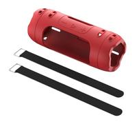 Convient pour J-BL Flip 7 Étui de Protection en Silicone Couverture complète Antichoc Résistant aux Rayures avec Découpes de Bouchon Anti-poussière pour Le Son (Rouge)