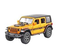 Convient pour Jeep Wrangler Off-Road 1:22 Modèle De Voiture en Alliage Moulé sous Pression Son Et Lumière Décorations Intérieures pour La Maison(Yellow)