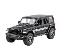 Convient pour Jeep Wrangler Off-Road 1:22 Modèle De Voiture en Alliage Moulé sous Pression Son Et Lumière Décorations Intérieures pour La Maison(Black)