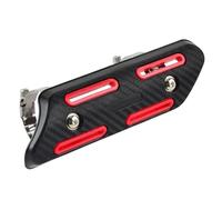 Convient pour Kawasaki Convient pour Yamaha Convient pour BMW Moto Universel Silencieux D'échappement Tuyau Bouclier Thermique Isolant Couvercle Garde(Red)