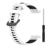 Convient pour la montre Garmin Forerunner 965, bracelet en silicone bicolore pour bracelet de sport instinct, blanc et noir, 22 mm