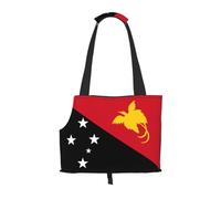 Convient pour les petits chiens et chats, drapeau de la Papouasie-Nouvelle-Guinée imprimé portable sac à bandoulière pour animal de compagnie, shopping et voyage, sac à double usage