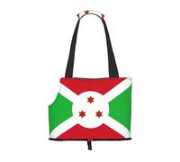Convient pour les petits chiens et chats, drapeau du Burundi imprimé portable, sac à bandoulière pour animaux de compagnie, shopping et voyage, sac à double usage