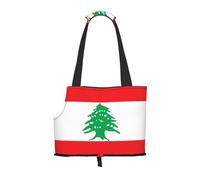 Convient pour les petits chiens et chats, drapeau du Liban imprimé portable, sac à bandoulière pour animaux de compagnie, shopping et voyage, sac à double usage