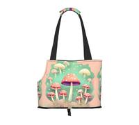 Convient pour les petits chiens et chats, sac à bandoulière portable imprimé champignon rêve animal de compagnie, shopping et voyage, sac à double usage