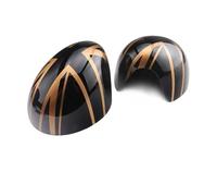 Convient pour Mini Cooper R50 R52 R53 Autocollant en plastique pour rétroviseur latéral gauche (doré)