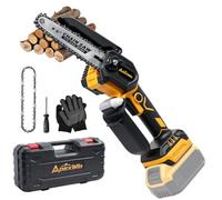 Convient pour mini tronçonneuse Dewalt 15,2 cm sans fil 18 V, sans balais, tension de chaîne sans outil, huileur automatique, mini scie portable de sécurité pour branches d'arbre, coupe du bois, ferme