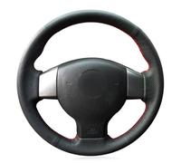 Convient pour Nissan Note 2006-2013, Housse de Volant de Voiture, Housse de Volant de Voiture Cousue à la Main, Housse de Volant en Cuir Noir de Voiture