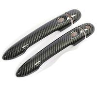 Convient pour Renault, Alpine Vision A110 2017 2018 2019 2020 2021 en fibre de carbone pour poignée de porte de voiture (noir 2 portes sans clé, 2 boutons) (noir, 2 dr 1 clé, 2 boutons)