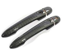 Convient pour Renault, Alpine Vision A110 2017 2018 2019 2020 2021 en fibre de carbone pour poignée de porte de voiture (noir 2 portes sans clé, 2 boutons) (noir 2 portes sans bouton)