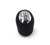 Convient pour Renault Laguna II 2 Mk2 2001-2007 6 vitesses Chrome Cap Noir Personnage Voiture Cuir Levier Levier de Vitesse Pommeau de Handball Head