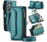 Convient Pour Samsung S23-Red Étui De Téléphone Portable Multifonction À Triple Revêtement Résistant Insertion De Carte Support Rotatif Pour Espèces