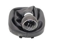 Convient pour Touran 2003-2010, pommeau de levier de vitesse manuel 5/6 vitesses en cuir, trou de 12 mm, accessoires de levier de vitesse (5 vitesses)