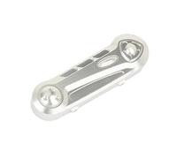 Convient pour Vespa GTS300 pour Sprint 150 Primavera, Couvercle de Bras Suspension Roue Avant Moto, Protection culbuteur Frein Couvercle de Protection de Disque(Silver with Logo)