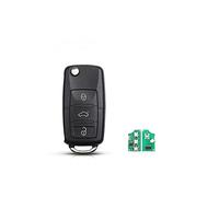 Convient pour VW Passat Polo Skoda Seat 2/3/4 boutons Flip Remote Car Key 433Mhz ID48 1J0959753 DA/AH/AG 1K0959753G (couleur : 3 btn 1J0959753AH)