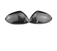 Convient pour VW pour Golf 8 MK8 2020 2021 2022 Coque de rétroviseur latéral de voiture Capuchon d'aile de porte extérieure Style carbone Housse de rétroviseur de voiture (avec trou carbone) (avec