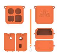 Convient pour Yoto Mini, étui de Protection en Silicone pour Lecteur Audio, Housse Anti-poussière avec Cordon et Accessoires (Orange)