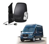 Convitex Rétroviseur Extérieur Gauche pour Ford Transit MK9 2020- Électrique, Chauffant, Bras Court, Avec Feu Clignotant Orange Noir