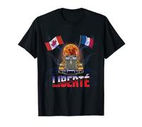 Convoi de la liberté du drapeau France et du Canada 2022 Truckers LIBERTÉ T-Shirt
