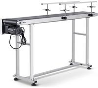 Convoyeur à bande 1498,6x198,1mm - Table transporteuse Convoyeur à bande motorisé en acier inoxydable à haut rendement - Applications de codage par jet d'encre - Bande PVC - Vitesse réglable - Double